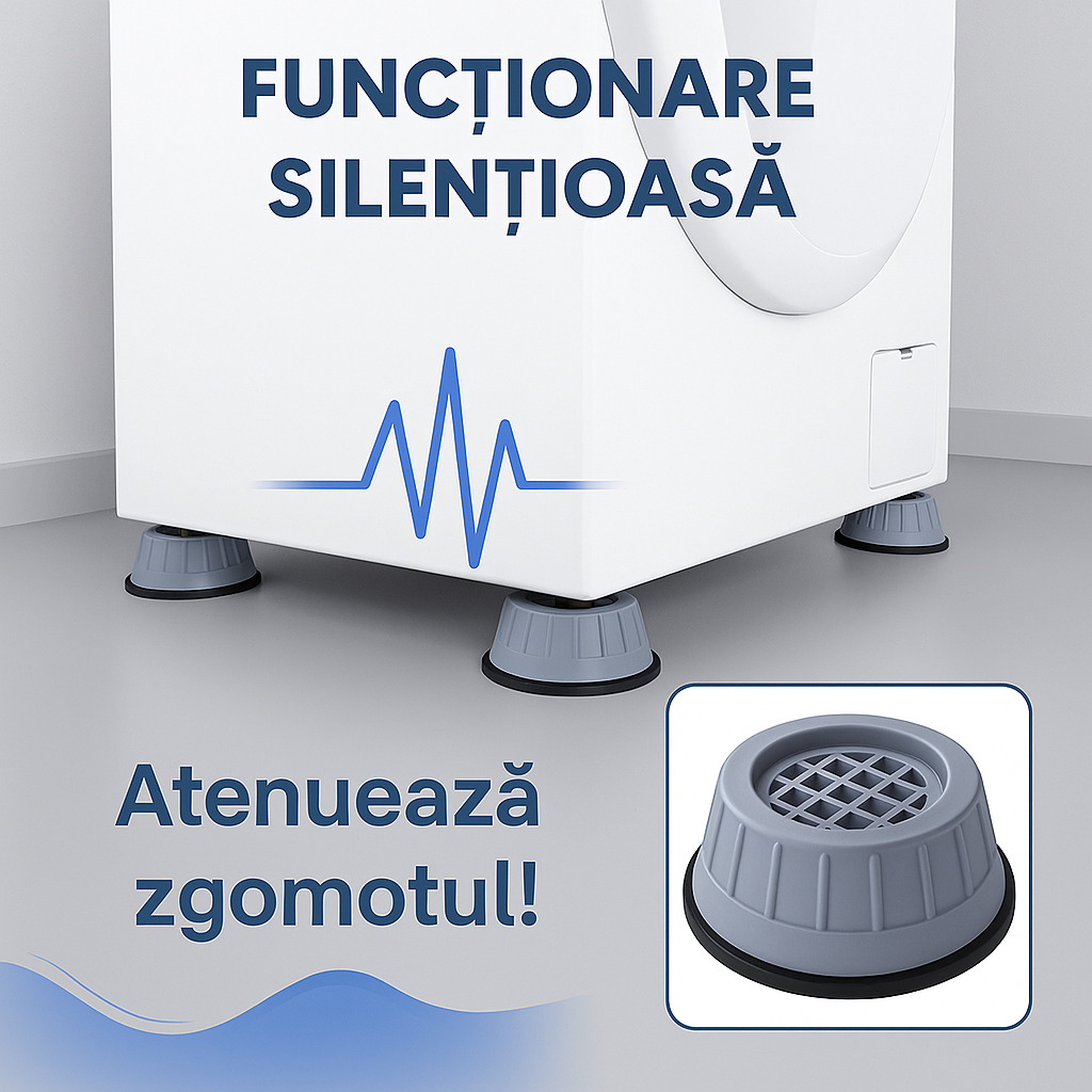 Set 5 picioare antisoc si antiderapante pentru masinade spalat