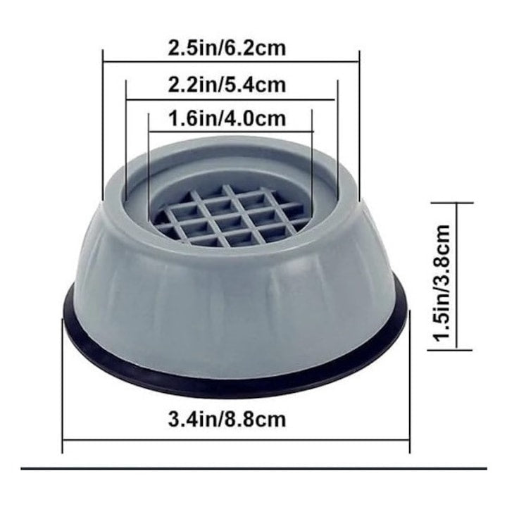 Set 5 picioare antisoc si antiderapante pentru masinade spalat